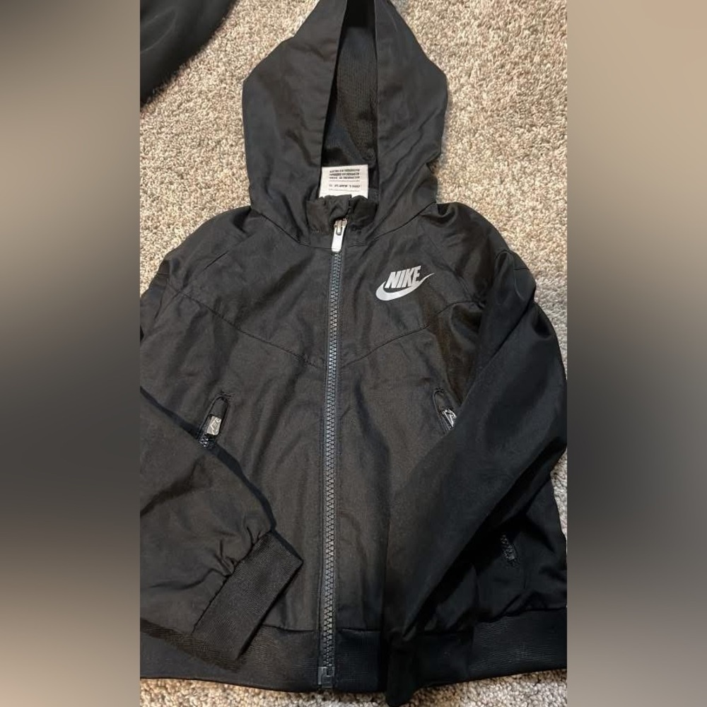 Nike Kids Black Windbreaker Jacket